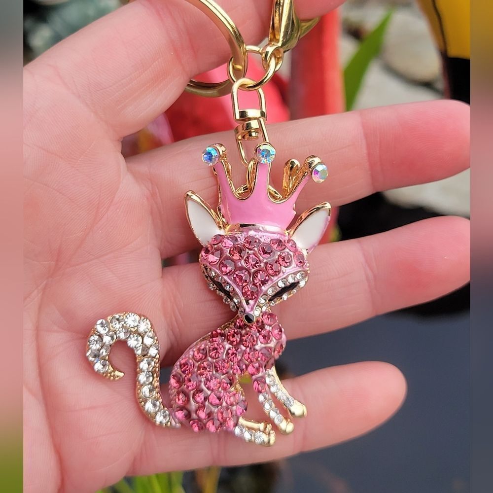 Austrian Crystal Fox Keychain - Picture 7 of 7